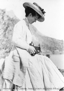 Historical Image of a woman taking photos