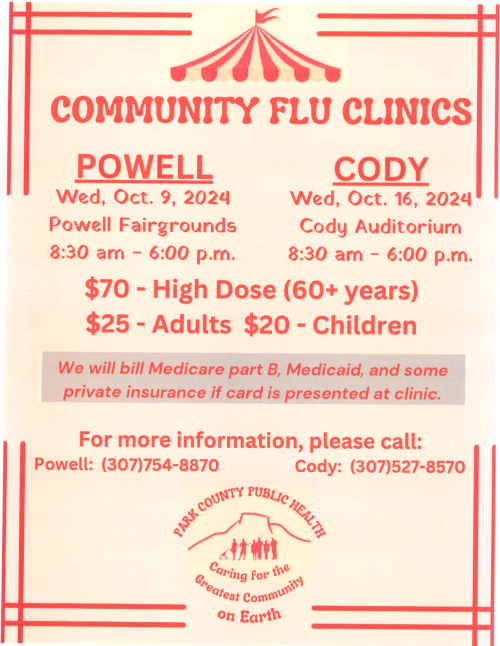 Flu Clinic Dates and times